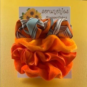 Orange Burst Scrunchies | 4 Pack